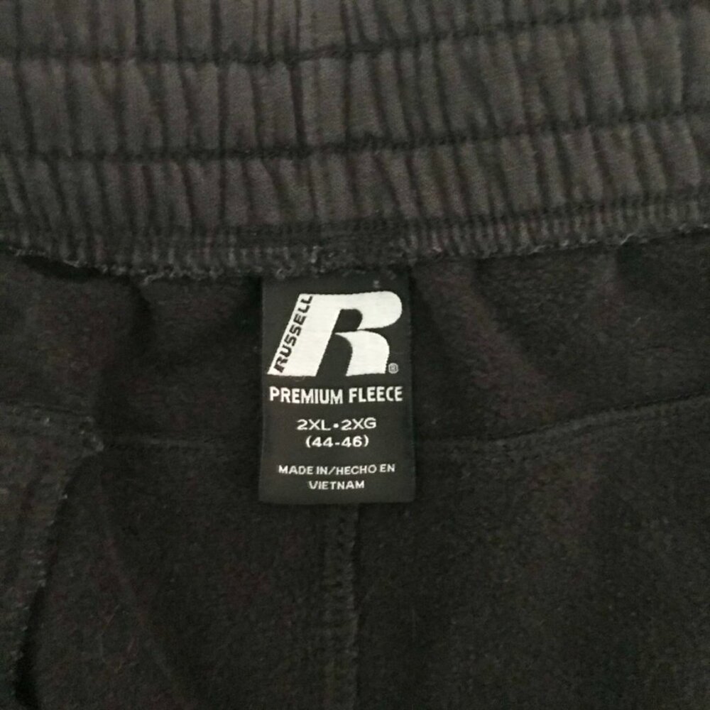 russell athletic Men's 2XL Sweatpants Baggy Joggers Black Premium Fleece